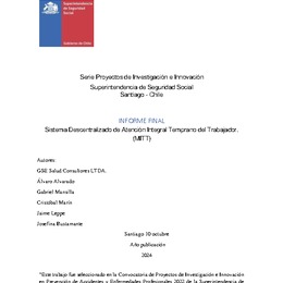 Sistema Descentralizado de Atención Integral Temprano del Trabajador (MITT)